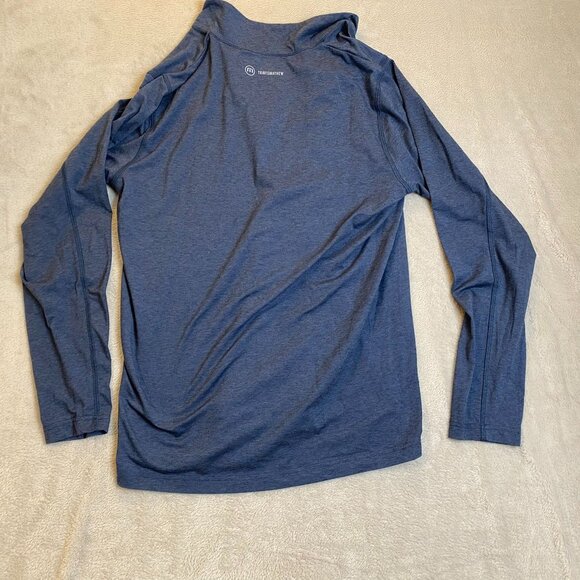 Travis Mathew Mens Long Sleeve 1/4 Zip Pullover Shirt M Blue Polyester/Spandex - Picture 10 of 12